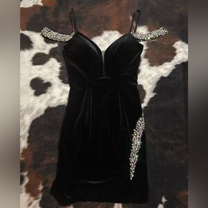 Elegant Black Dress with Embellishments